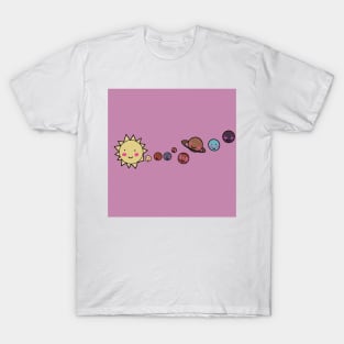 Kawaii planets digital illustration T-Shirt